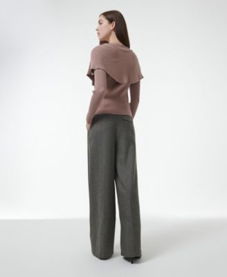 Women's Cape Detail Fitted Sweater