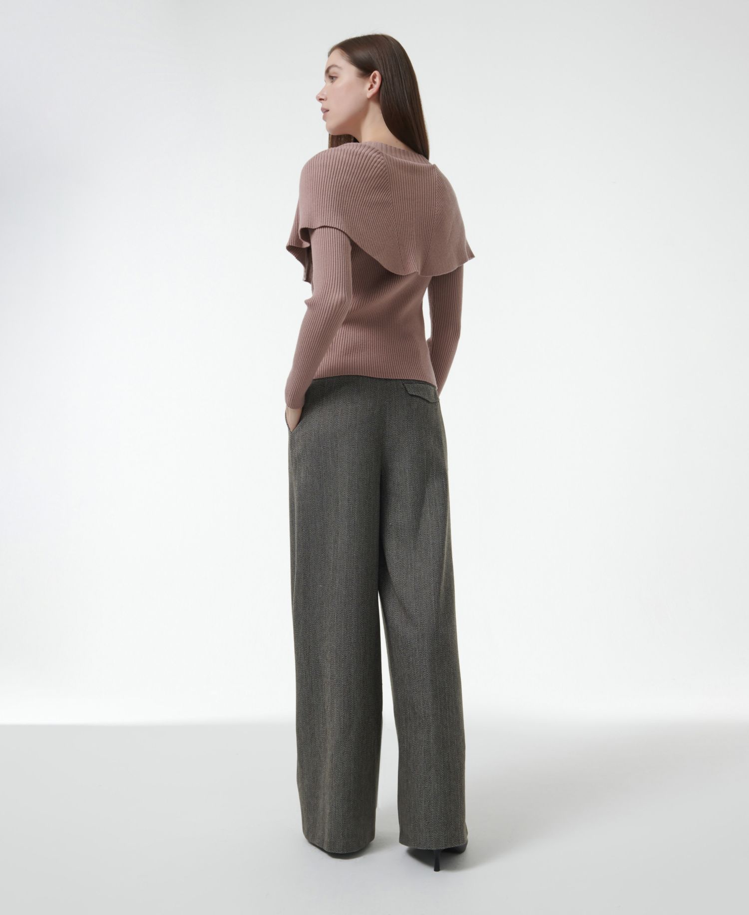 Women's Cape Detail Fitted Sweater