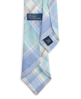 Men's Vintage-Inspired Plaid Linen Tie