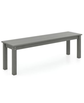 55 Inch HDPE Outdoor Bench for Patio and Garden