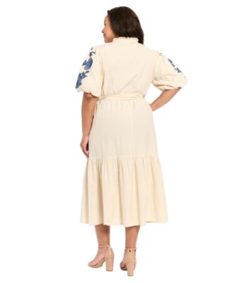 london times a-line dress Ayanna Inset Waist Dress in Digital Mosaic Black/Blue / Standard / 4