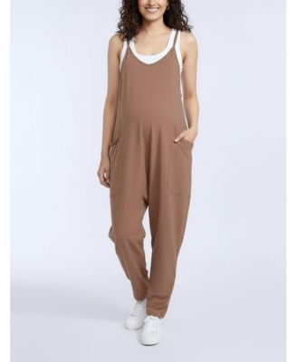 Maternity Motherhood Sleeveless Relaxed Fit Jumpsuit Motherhood