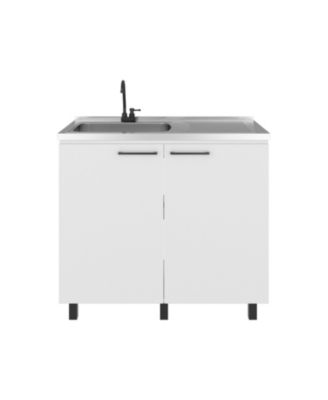 Utility Sink Cabinet with 2 Doors and 3 Shelves