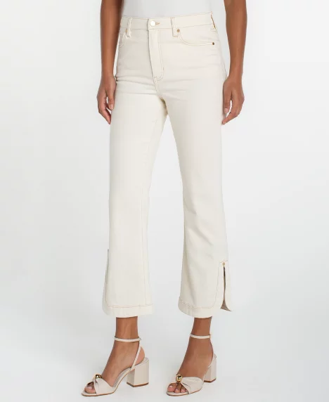 Petite Hannah Crop Flare Jeans - Desert Dunes