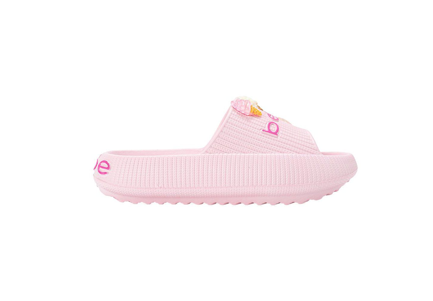 Сандалии Bebe Girls EVA Slide - Lightweight Comfy Slide Sandals with Ice Cream Charms для девочек, цвет: Розовый — фото 2