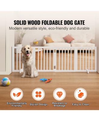 24" x 80" Freestanding 4-Panel Foldable Dog Gate for Doorways and Hallways