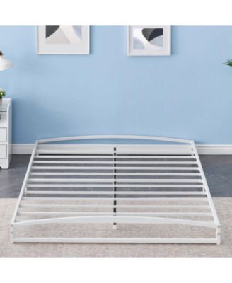 6inch Low Profile Queen Bed Frame Heavy Duty Metal Platform Steel Slats No Box Spring Noise-Free Easy Assembly