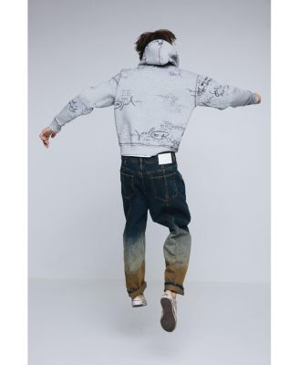 Men's Hooded lettering sweatshirt