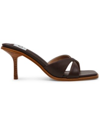 Women's Seless Criss-Cross Wood Heel Dress Sandals