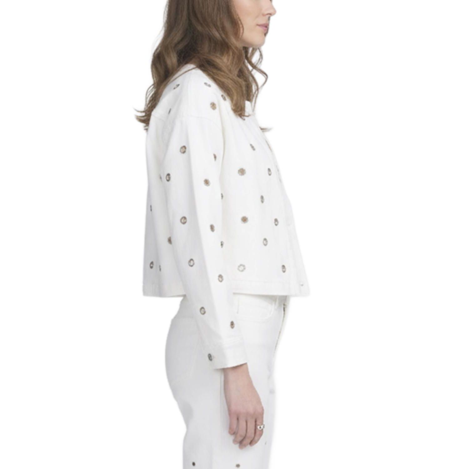 Женская куртка ELLE Collection Grommet, цвет: Слоновая кость — фото 2