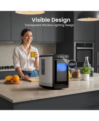 Portable Ice Maker with Carry Handle, 26 lbs. Capacity & Self-Cleaning