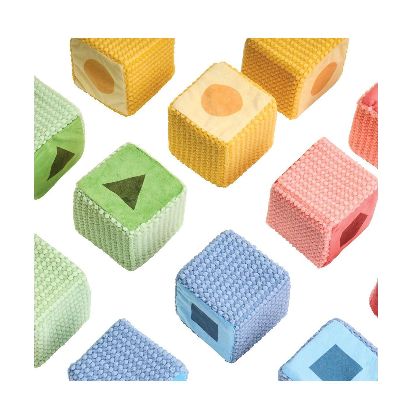 Детские конструкторы Kaplan Early Learning Soft Shape and Color Blocks, 12-Piece Set, Ages 6 Months+, цвет: Assorted Pre-Pack — фото 2
