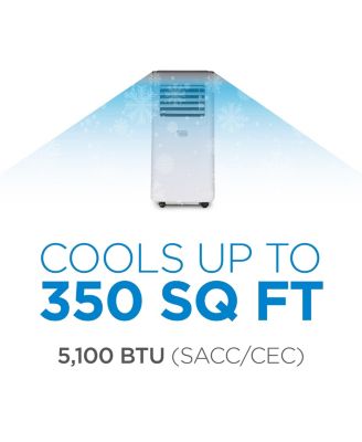 8,000 BTU Portable AC with WiFi & Remote, 3-in-1 Air Conditioner, Fan & Dehumidifier, App, Alexa & Google, Window Kit