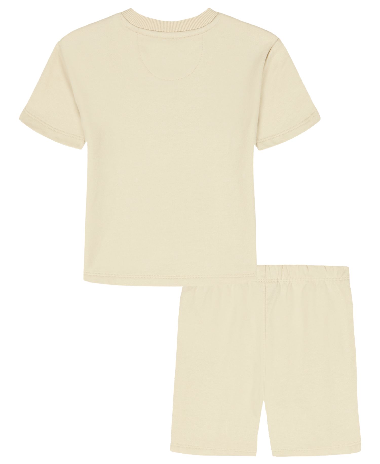 Baby Boys' French Terry Short-Sleeve Logo Crewneck Top and Shorts, 2-Piece Set