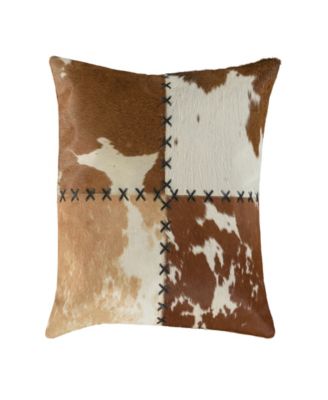 Judith Leather Cotton Decorative Pillow, 22" x 22"