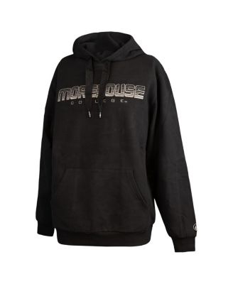 Men's Black Morehouse Maroon Tigers Puff Print Sliced Pullover Hoodie