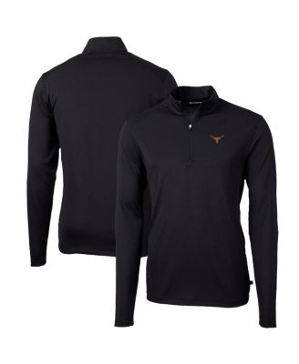 Men's Black Texas Longhorns Big & Tall Virtue Eco Pique Quarter-Zip