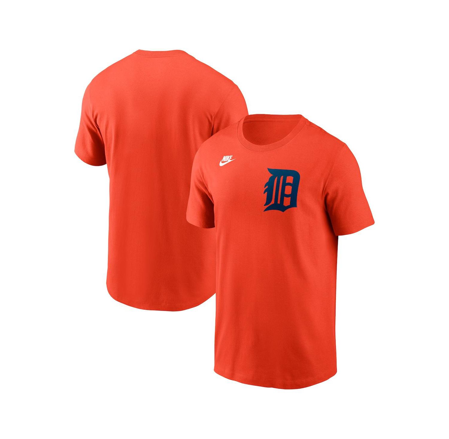 Men's Orange Detroit Tigers Cooperstown Wordmark T-Shirt