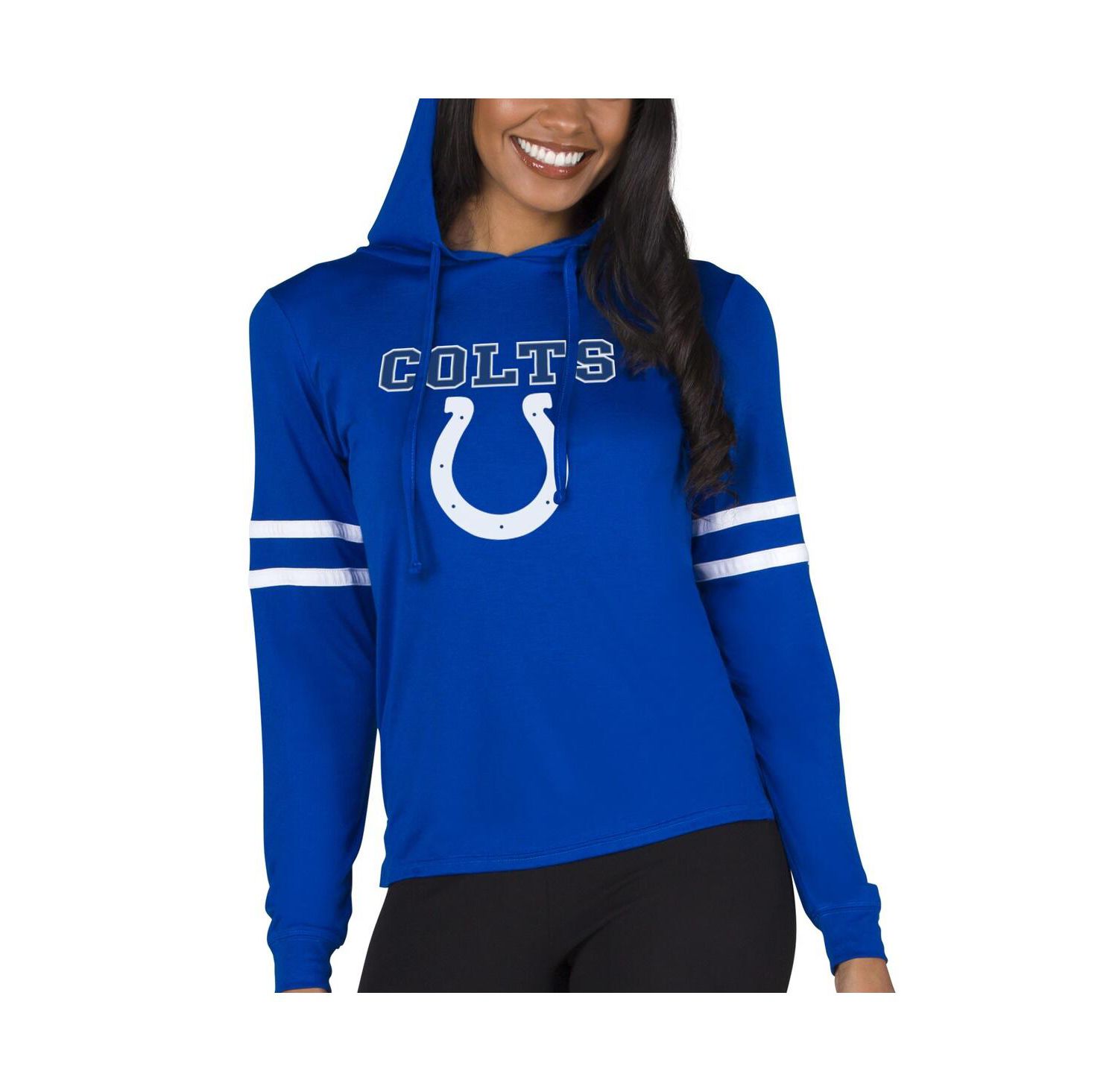 Women's Royal Indianapolis Colts Marathon Lightweight Lounge Pullover Hoodie