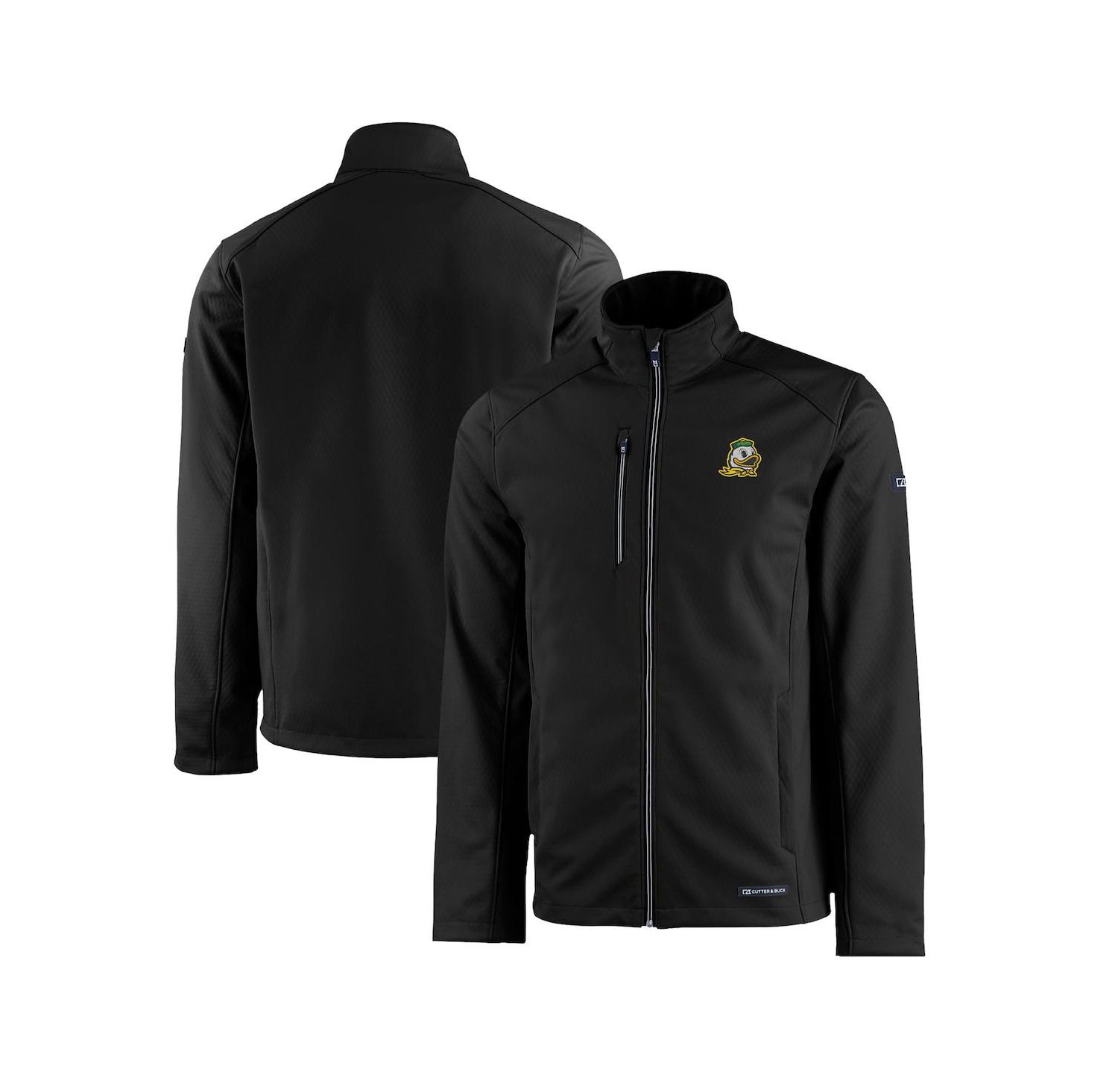 Men's Black Oregon Ducks Evoke Eco Softshell Full-Zip Jacket