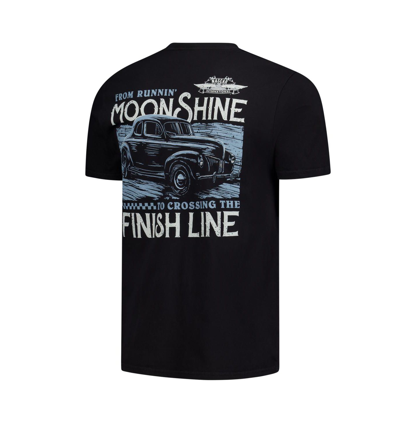 Мужская футболка Checkered Flag Sports Black NASCAR 2-Spot Moonshine Finish Line — фото 3