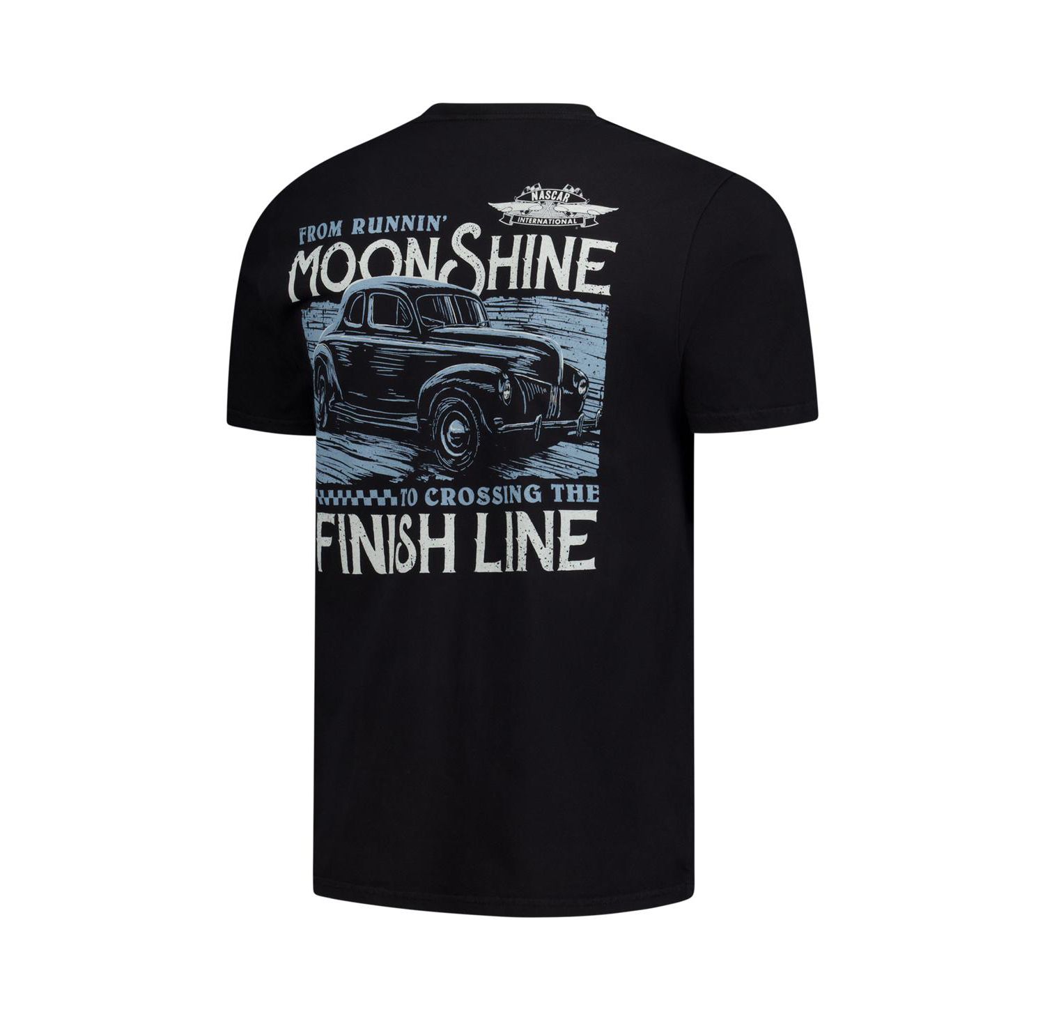 Men's Black NASCAR 2-Spot Moonshine Finish Line T-Shirt