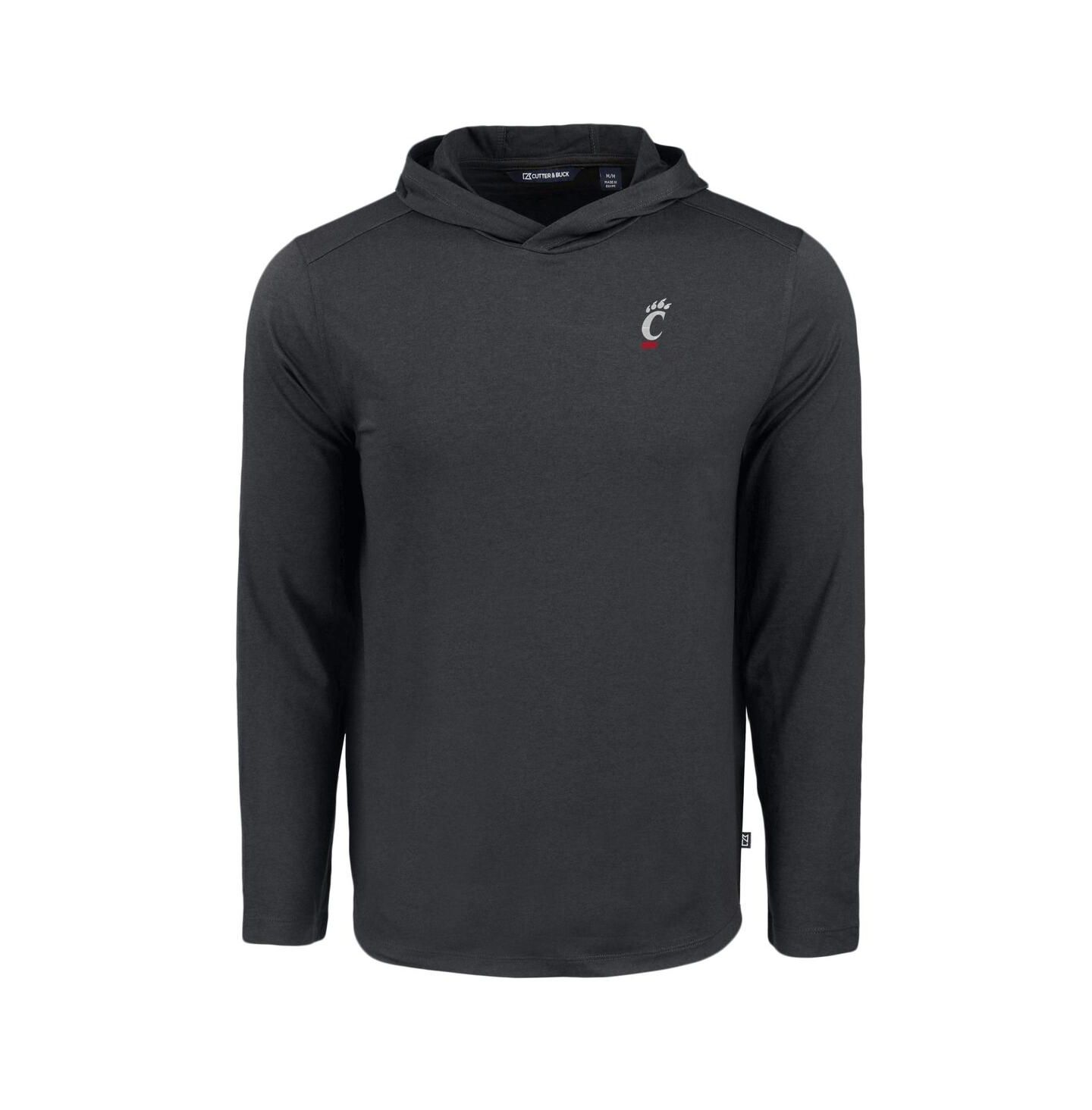 Мужское худи Cutter & Buck Black Cincinnati Bearcats Coastline Epic Comfort Eco Long Sleeve — фото 2