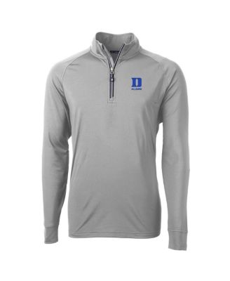 Men's Gray Duke Blue Devils Adapt Eco Knit Stretch Raglan Dry Tec Quarter-Zip