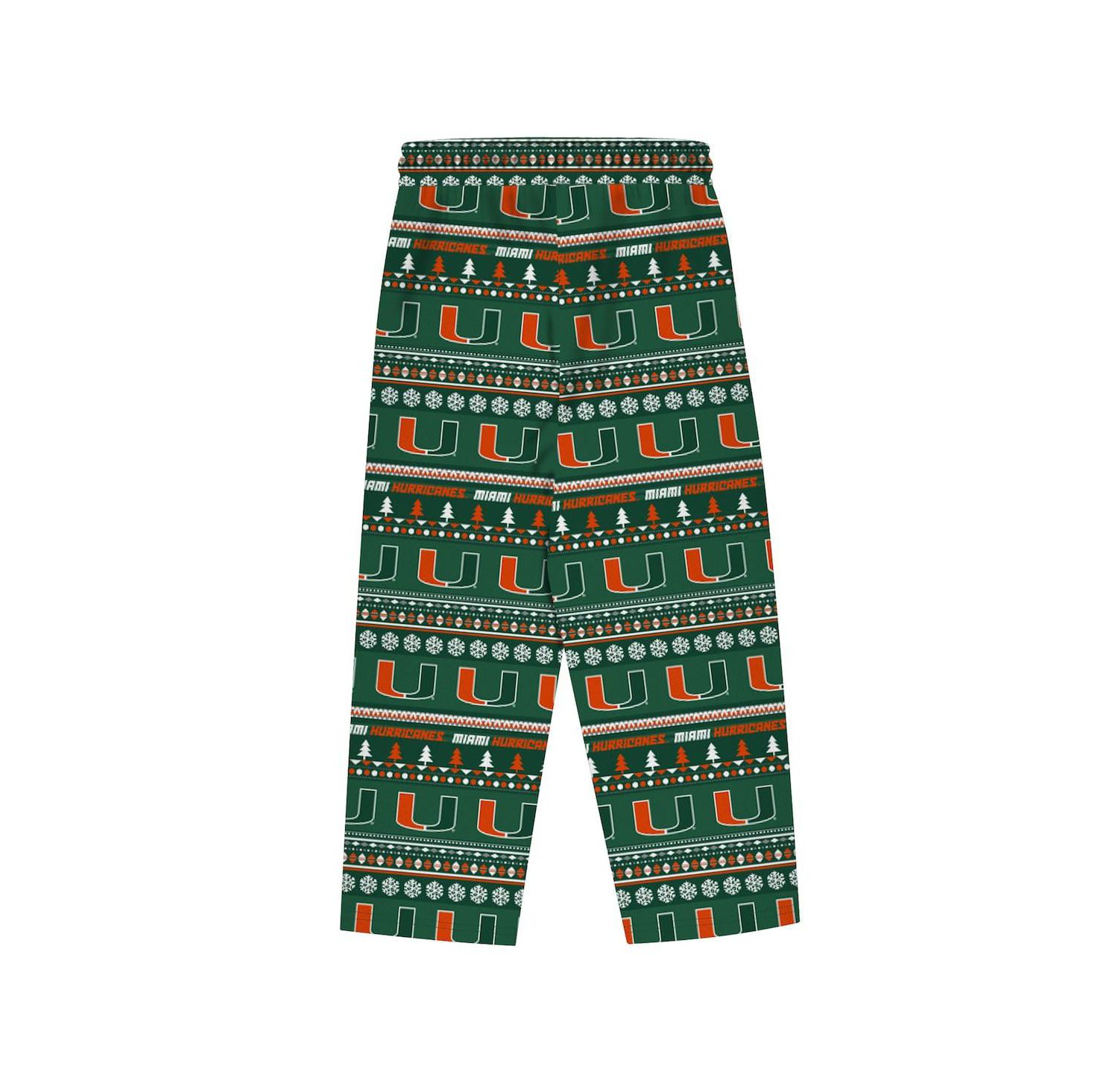 Baby Boys and Girls Green Miami Hurricanes Ugly Sweater & Pajama Set