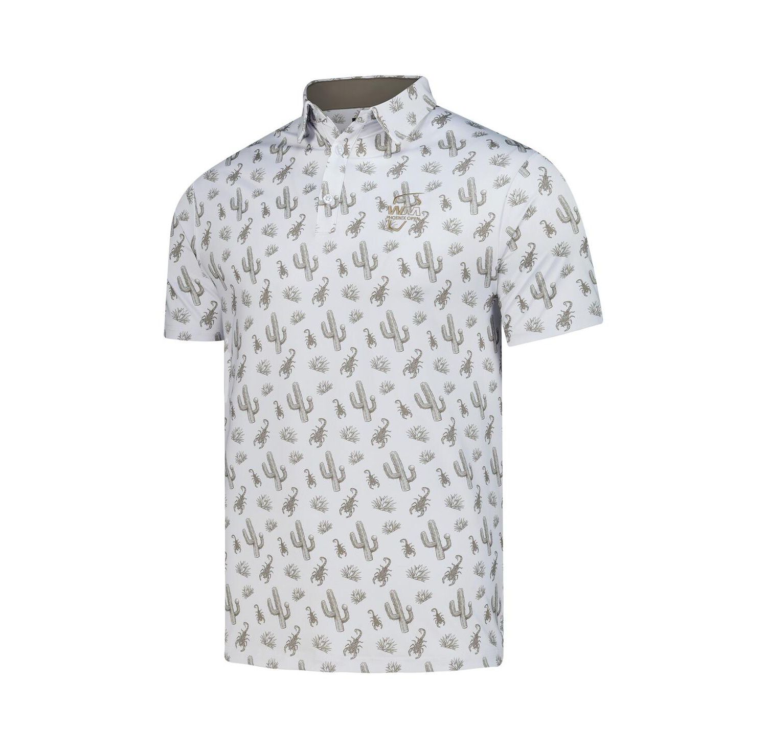 Men's Gray WM Phoenix Open Calyspo Cactus Polo Shirt