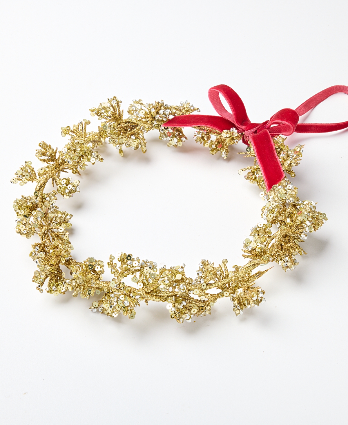 Holiday Lane Berry Tones Gold-Tone Wreath Ornament, Macy's Exclusive