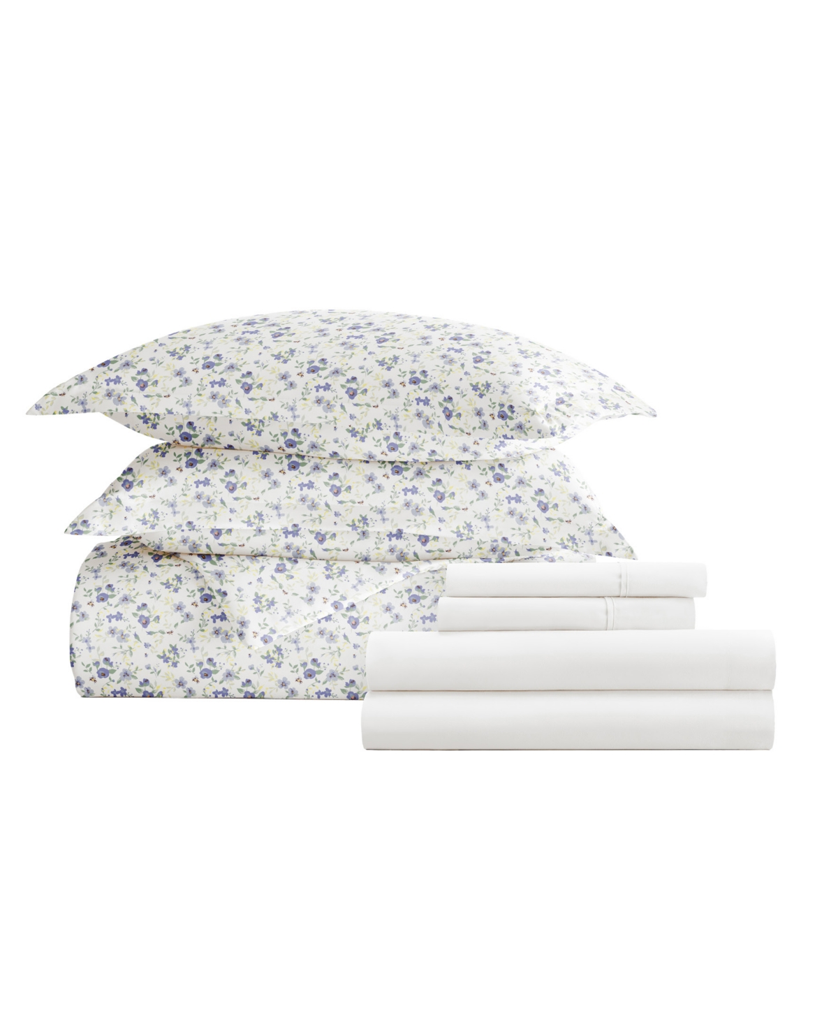 ienjoy Home Bedding Bundle Patterned -Piece Comforter with Duvet Cover Set