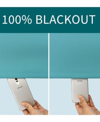 Teal 2 Piece Grommet Top Blackout Curtain Panels For Extra Long Windows