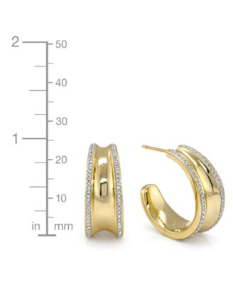 Crystal Stones Hoop Earrings