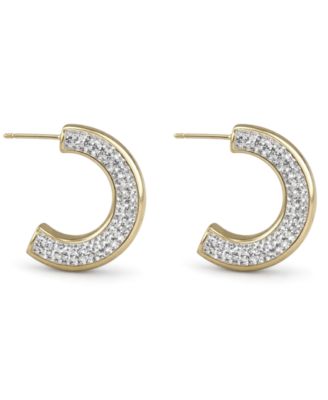 Crystal Stones Hoop Earrings