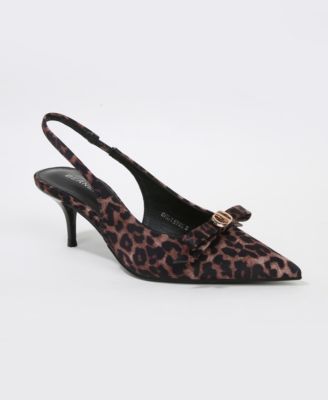 Women's Charleigh Slingback Kitten Heels with Bow Detail