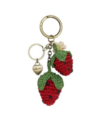 Raffia Strawberry Bag Charm