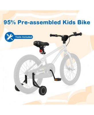 18 Inch Kids Bike for 4-8 Years Old Adjustable with Removable Training Wheels
