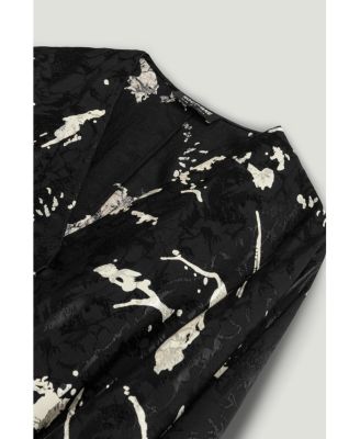Women's Abstract Print Jacquard Blouse