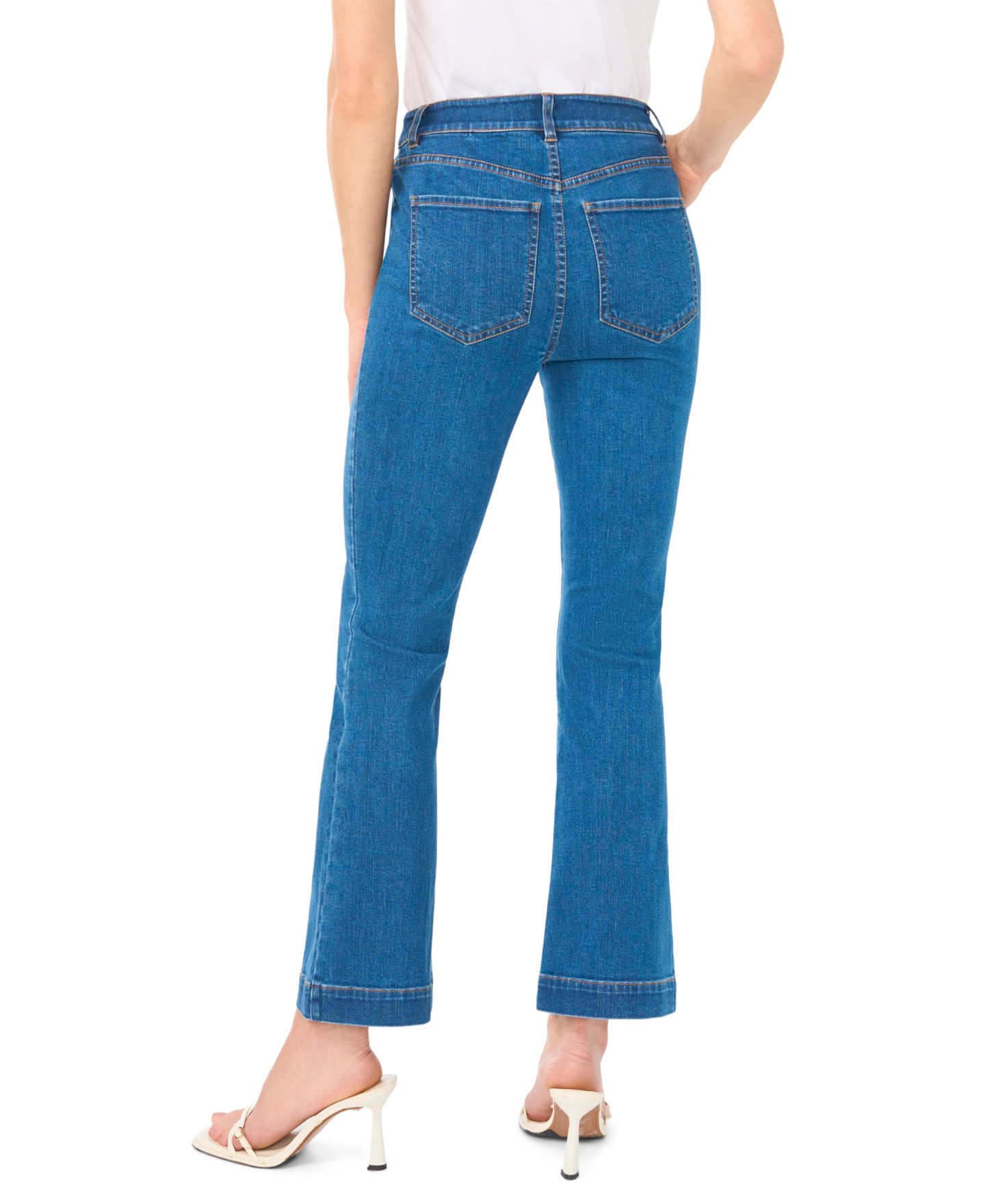 Женские джинсы CeCe Fitted Bootcut Denim Jeans, цвет: Синий — фото 4