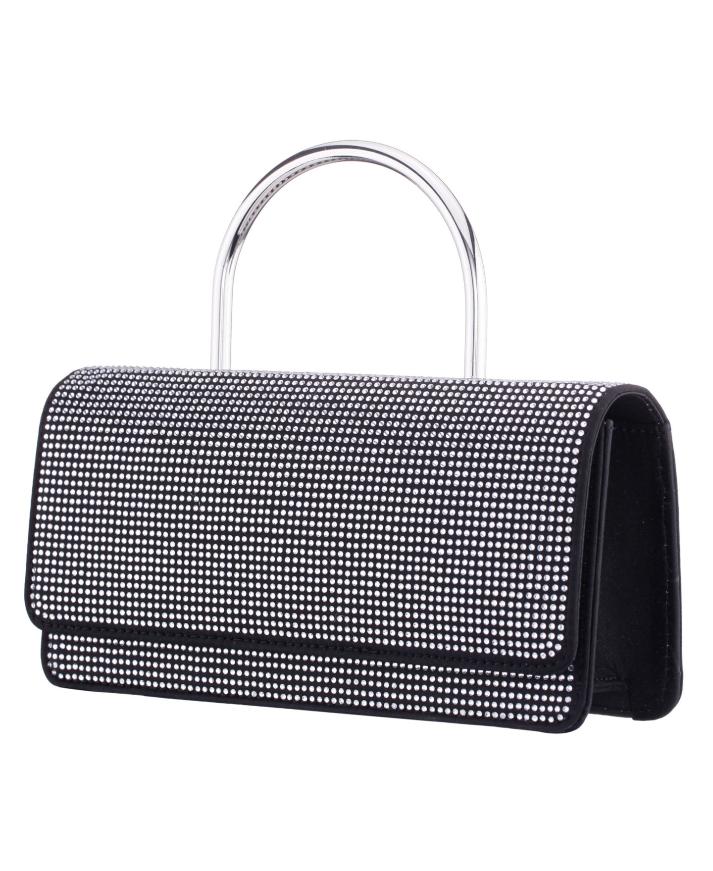 Женская сумка Nina Elongated Crystal Magnetic Snap Satchel, цвет: Чёрный — фото 2