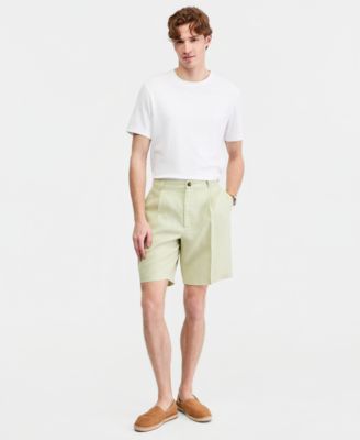 Men's Linen Pleated Shorts