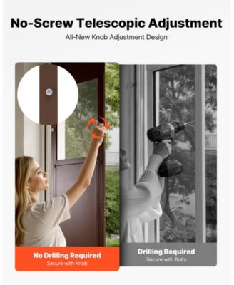 Sliding Glass Dog Door Adjustable Height 75 7/8" to 80 11/16" with 13 5/8" x 23 5/8" Flap