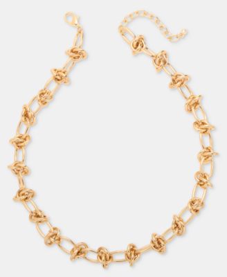 On 34th Knotted Link Collar Necklace 17 2 extender Macys Exclusive - Gold 50$