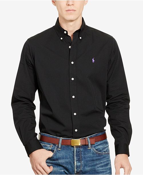 Polo Ralph Lauren Men S Long Sleeve Poplin Solid Shirt Reviews