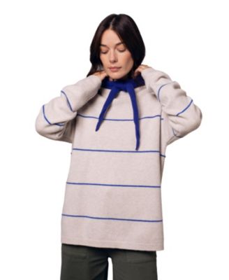 Women's Split Hem Slouch Funnel Neck Jumper