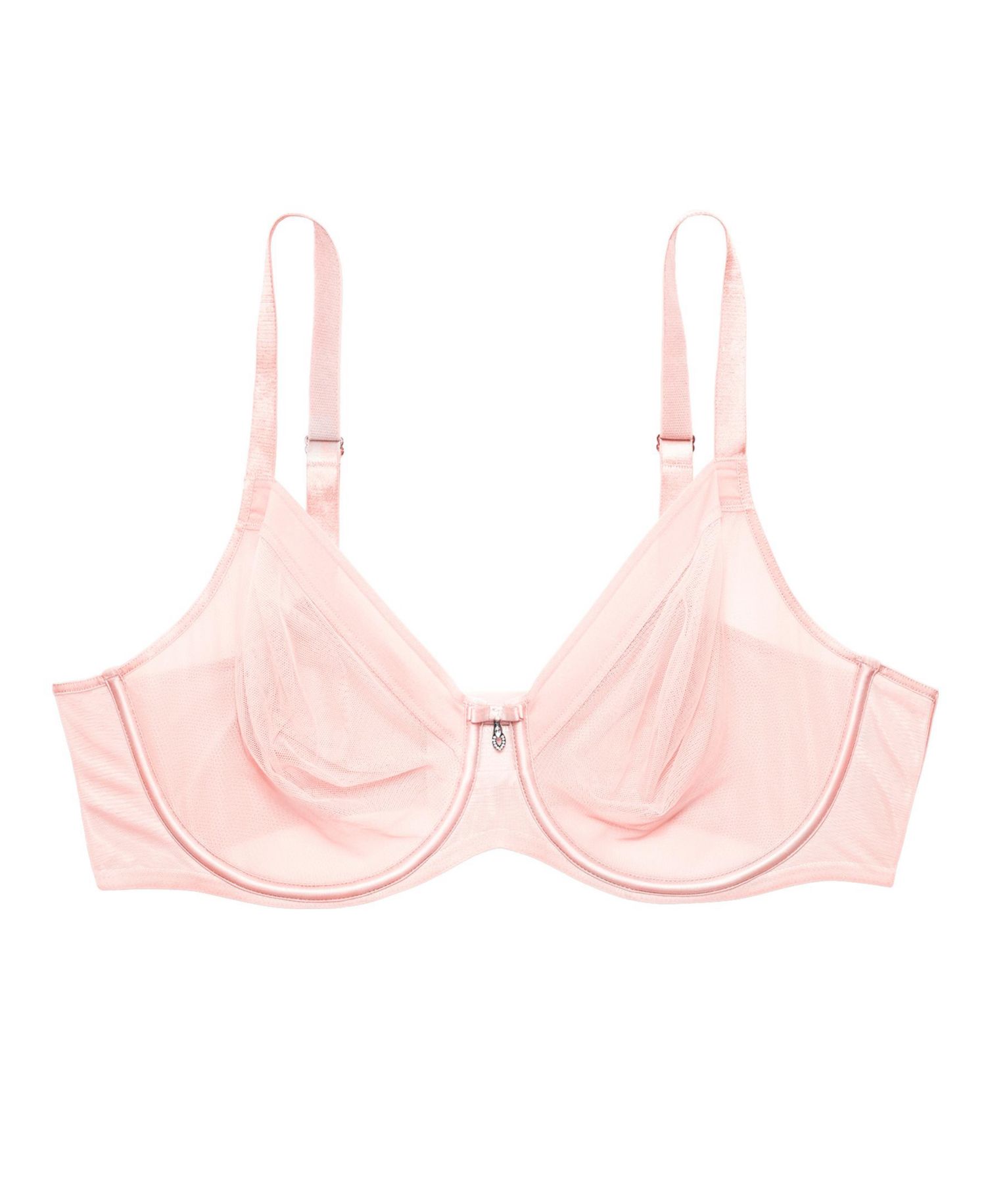 Women's Sheer Mesh Full Coverage Unlined Underwire Bra