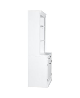 Tall Bookshelf With LED Lighting, Modern Bookcase