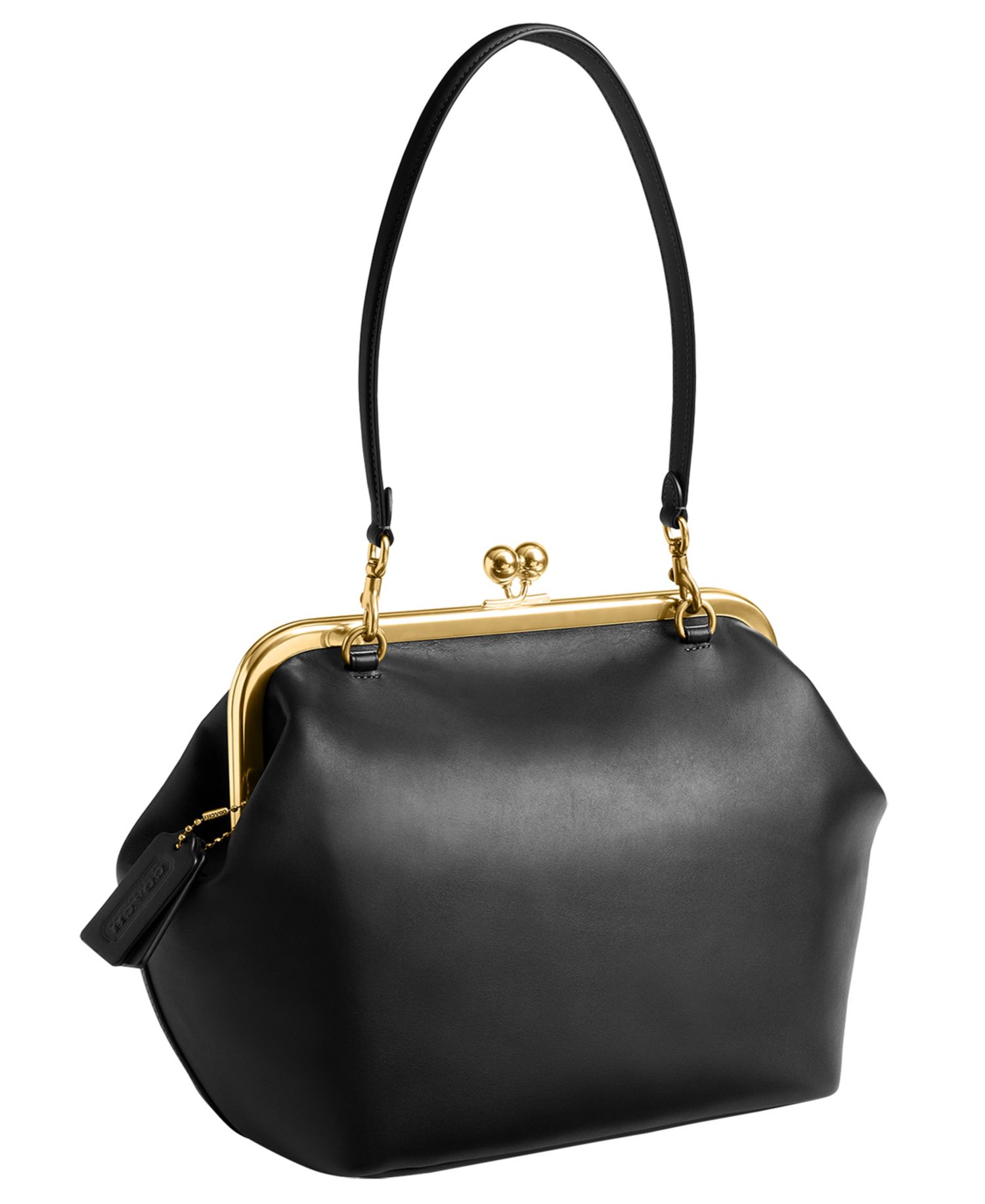 Kisslock Medium Leather Frame Bag 27