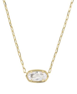 Cubic Zirconia Oval Elisa Luxe Pendant Necklace